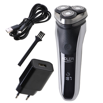 Adler AD 2933 Elektrorasierer LCD Display USB-Aufladung