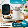 Adler AD 6421 2-in-1-Frühstücksstation Grillfläche und Kochplatte inkl Topf