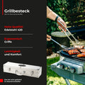 Adler AD 6729 Edelstahl-Grillbesteck – Set im Aluminiumkoffer