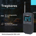 Camry CR 1905 Tragbares Mini-Radio 6x2x11cm LCD-Anzeige USB