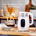 Adler AD 1305wg Wasserkocher 1,7L mit Temperatureinstellung weiß/gold