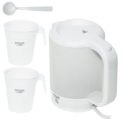 Adler AD 1381 Reise-Wasserkocher 0,5L weiß 750-900 W