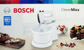Bosch MFQ2600G CleverMixx Handmixer-Set 375 Watt weiß,dunkelgrau