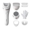 Philips BRE730/10 Series 8000 Akku-Epilierer wet&dry, 7 Zubehörteile