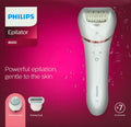 Philips BRE730/10 Series 8000 Akku-Epilierer wet&dry, 7 Zubehörteile