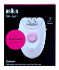 Braun 1-176 Silk-épil Serie 1 Netz-Epilierer Kabelgebunden weiß/lila