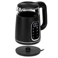 Adler AD 1305bs Wasserkocher Glas, LED-Anzeige, Temperaturreglung, 1,7L schwarz/silber 2200W
