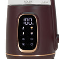 Adler AD 1305bu Wasserkocher Glas, LED-Anzeige, Temperaturreglung, 1,7L burgund/gold 2200W