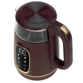 Adler AD 1305bu Wasserkocher Glas, LED-Anzeige, Temperaturreglung, 1,7L burgund/gold 2200W