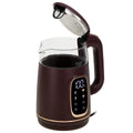 Adler AD 1305bu Wasserkocher Glas, LED-Anzeige, Temperaturreglung, 1,7L burgund/gold 2200W