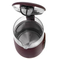 Adler AD 1305bu Wasserkocher Glas, LED-Anzeige, Temperaturreglung, 1,7L burgund/gold 2200W