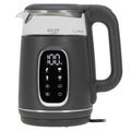 Adler AD 1305gs Wasserkocher Glas, LED-Anzeige, Temperaturreglung, 1,7L grau/silber 2200W