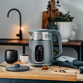 Adler AD 1305gs Wasserkocher Glas, LED-Anzeige, Temperaturreglung, 1,7L grau/silber 2200W