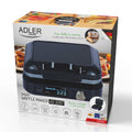 Adler AD 3087 Waffeleisen mit LED-Anzeige für 2 Waffeln, schwarz, 1500W