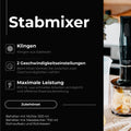 Adler AD 4620b Stabmixer-Set schwarz 800W