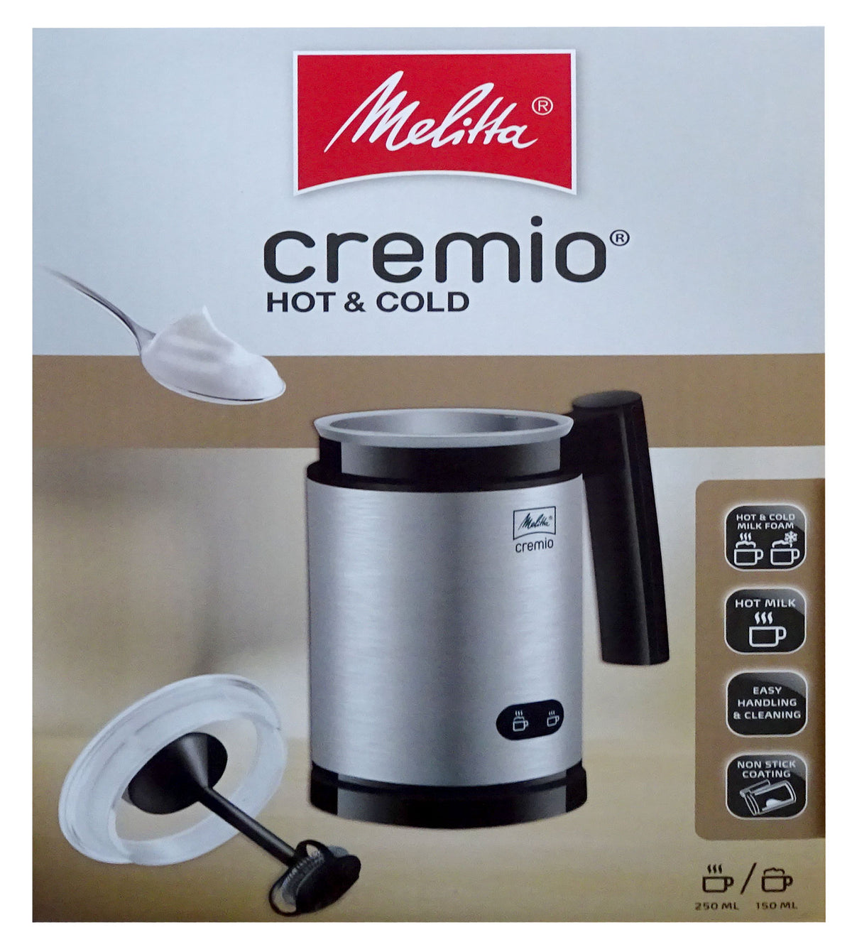 Melitta 1014-03 Cremio II Milschaufschäumer Edelstahl