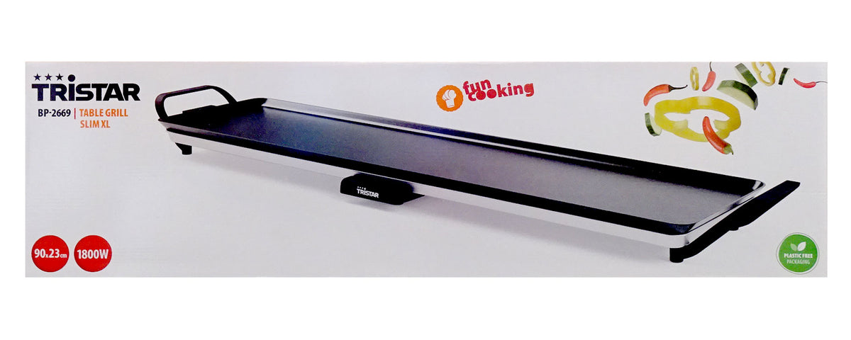 Tristar BP-2669 Tischgrill Slim XL Grillfläche 90x23 cm