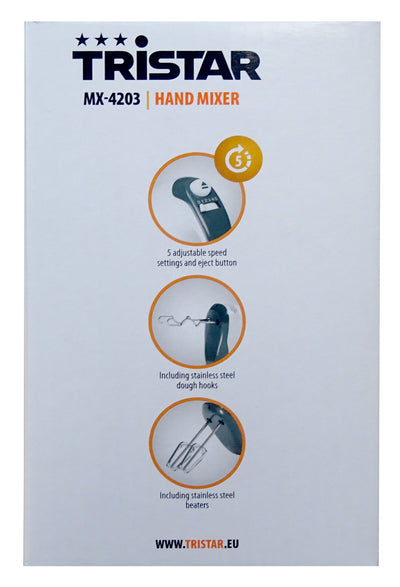 Tristar MX-4203 Handmixer weiß/grau 200W