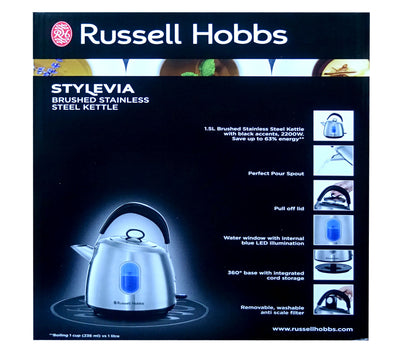 Russell Hobbs 28130-70 Stylevia Wasserkocher 1,5L Edelstahl 2200W