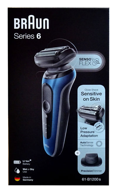 Braun 61-B1200S Series6 Akku Rasierer blau