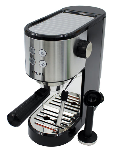 Krups XP441810 Virtuoso Essential Espresso-Siebträgermaschine 15 bar Edelstahl
