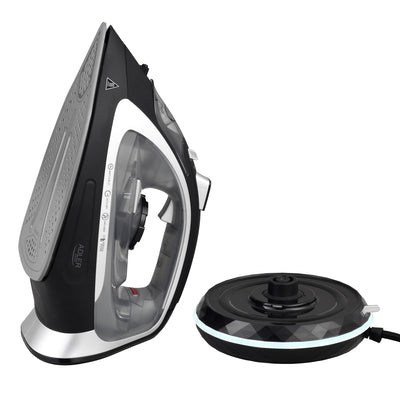 Adler AD 5043 Kabelloses Dampfbügeleisen 2800 Watt schwarz