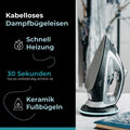 Adler AD 5043 Kabelloses Dampfbügeleisen 2800 Watt schwarz