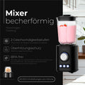 Camry CR 4088 Standmixer Glas 1,5 Liter 1.700 Watt 17.000 U/min schwarz