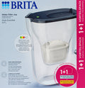 Brita Style Essential Wasserfilter 2,4L graublau mit 2x Maxtra Pro Kartuschen