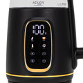 Adler AD 1305 BG black gold Wasserkocher Glas mit LED-Anzeige und Temperaturregelung 1,7L