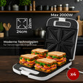 Adler AD 3055w Sandwichtoaster weiß