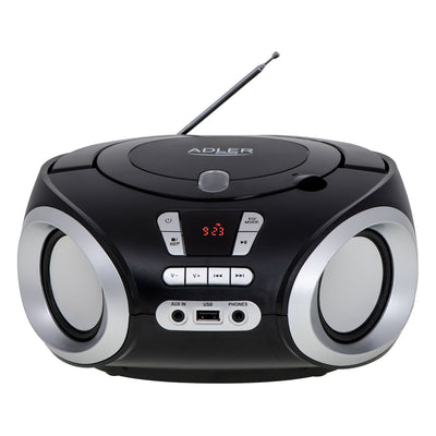 Adler AD 1181 FM-Radio, CD-MP3-Boombox, USB, schwarz / silber