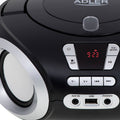 Adler AD 1181 FM-Radio, CD-MP3-Boombox, USB, schwarz / silber