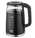 Bass Polska BH 10354 Wasserkocher Glas 1,7l schwarz mit Temperatureinstellung