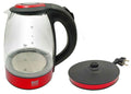 Bass Polska BH 10360 Wasserkocher Glas 1,7 L rot/schwarz mit LED Beleuchtung