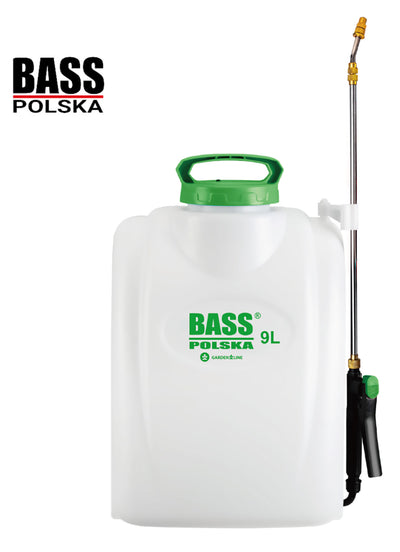 Bass Polska 8639 Akku-Sprühgerät 9 Liter Gartensprüher mit Teleskoplanze