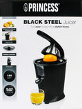 Princess 201853 Black Steel-Kollektion Zitruspresse Edelstahl mattschwarz