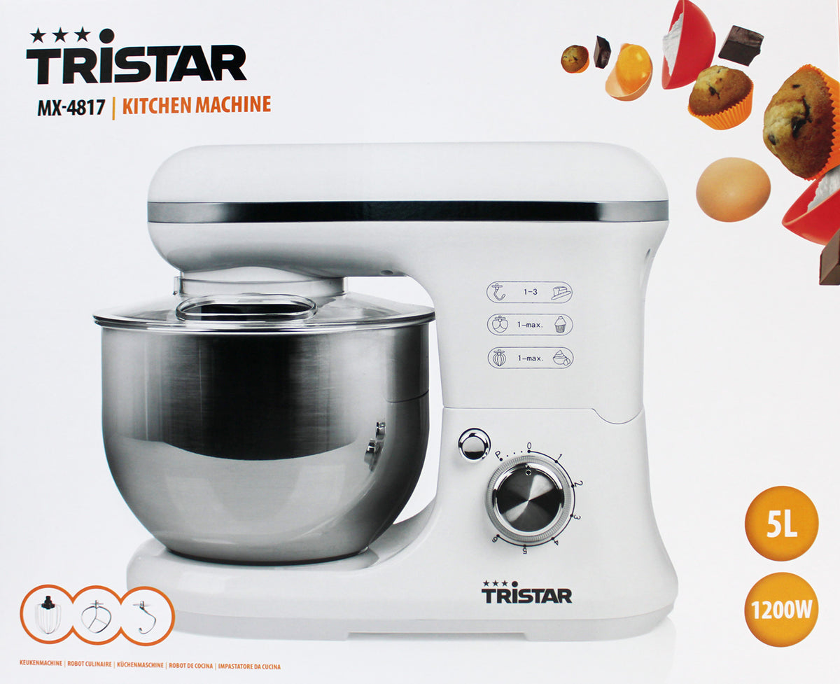 Tristar MX-4817 Küchenmaschine weiß 5L Rührschüssel 1200W