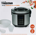 Tristar RK-6132 Digitaler Reis- und Multikocher 1,5L Edelstahl 500W