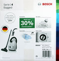 Bosch BGL38WH2 Serie4 Beutelstaubsauger mit Kabel 4L 600W weiß