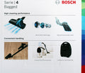 Bosch BGL38WH2 Serie4 Beutelstaubsauger mit Kabel 4L 600W weiß