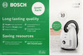Bosch BGL38WH2 Serie4 Beutelstaubsauger mit Kabel 4L 600W weiß