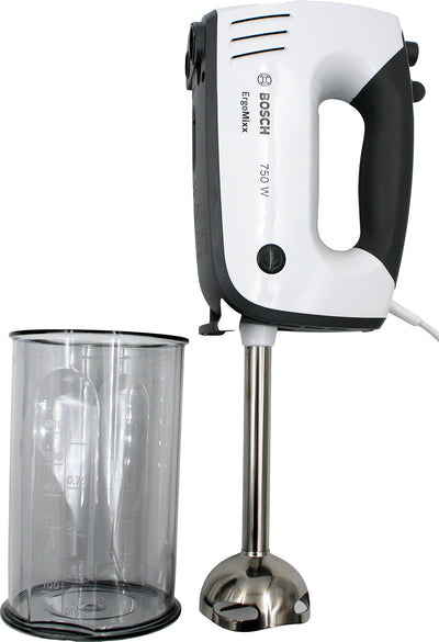 Bosch MFQ37490 ErgoMixx Handmixer-Set 750W weiß/grau