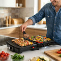 Camry CR 3053 Elektrogrill Kontaktgrill schwarz aufklappbar 28x23cm Grillfläche