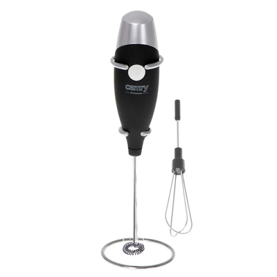 Camry CR 4501b Milchaufschäumer mit Schneebesen u. Ständer schwarz
