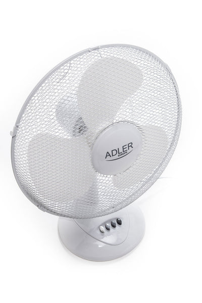 Adler AD 7304 Schreibtischventilator D40cm weiß, 90W