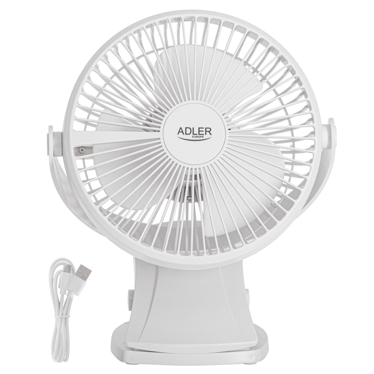 Adler AD 7342 white Akku-Ventilator mit Clip