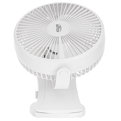 Adler AD 7342 white Akku-Ventilator mit Clip