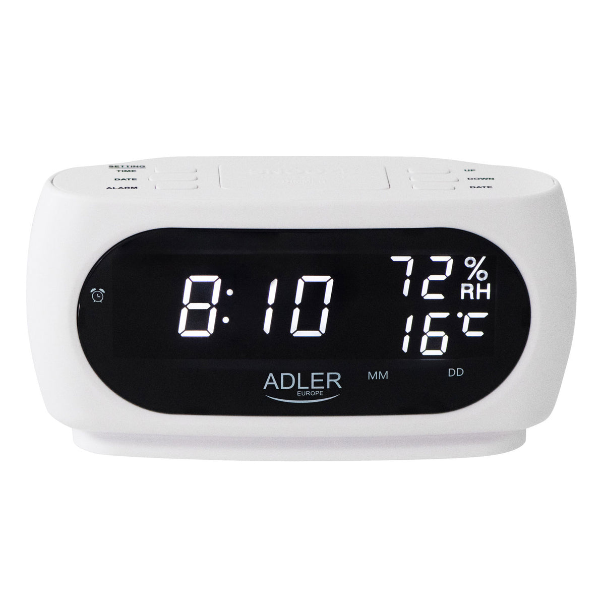 Adler AD 1186w Wecker mit Thermometer weiß