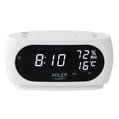 Adler AD 1186w Wecker mit Thermometer weiß
